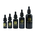 Luxury Beard Oil Dropper Bottle 5ml 10ml 15ml 20ml 30ml 50ml 100ml Black Glass Perfume Bottle