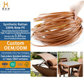 Wholesales Simulation Rattan Strips Wicker Synthetic Flat Pe Rattan Weaving Material