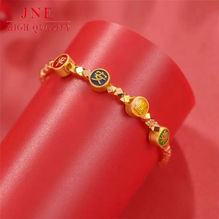 Ping an Xile Broken Gold Bracelet Copper-Plated Gold Bracelet Women's Disco Jumping Bracelet Flash Jewelry Factory Wholesale