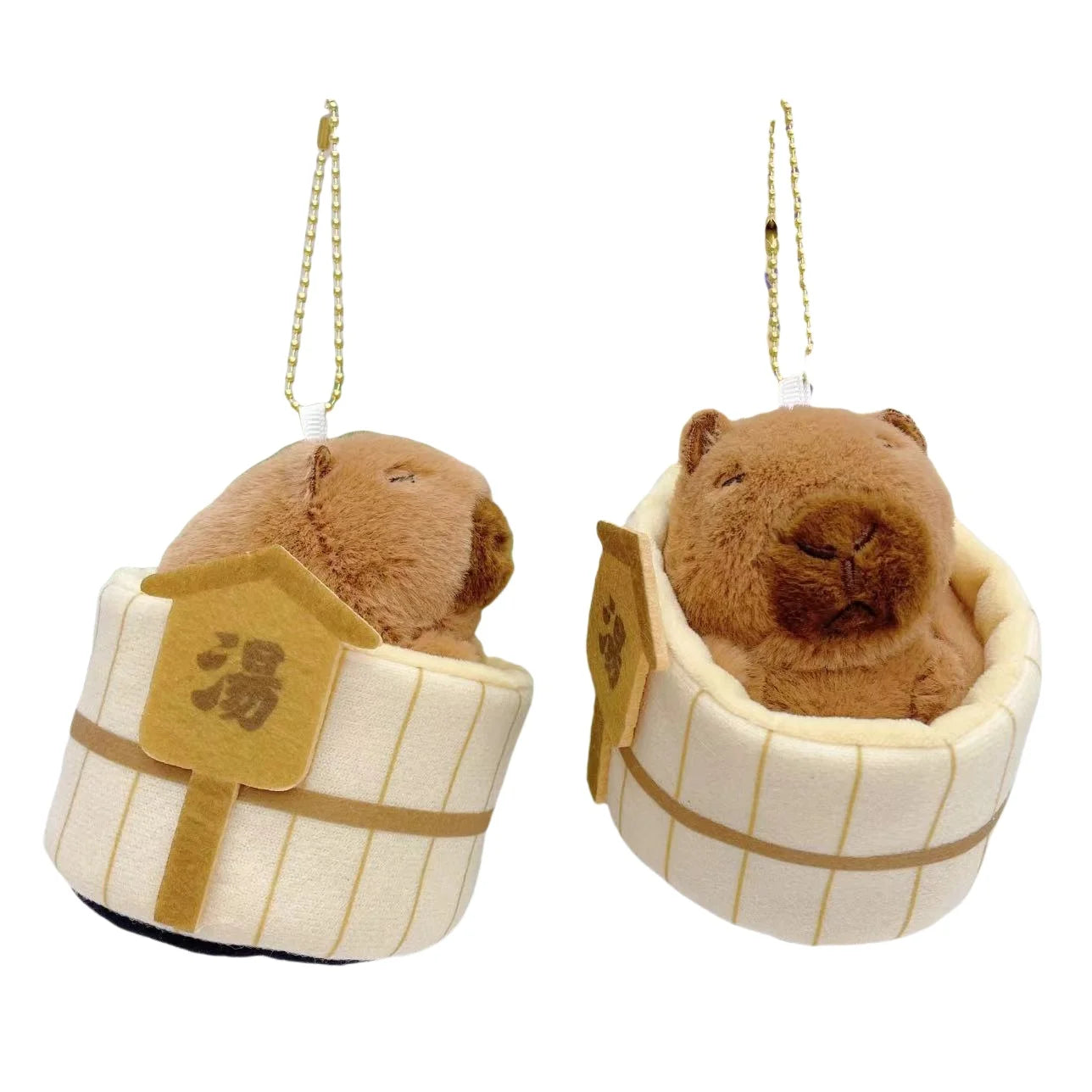 Claw Machine Stuffed Animal Toy Bag Charm Accessories Cute Japanese Style Bathtub Capybara Plush Keychain Soft Doll Pendant