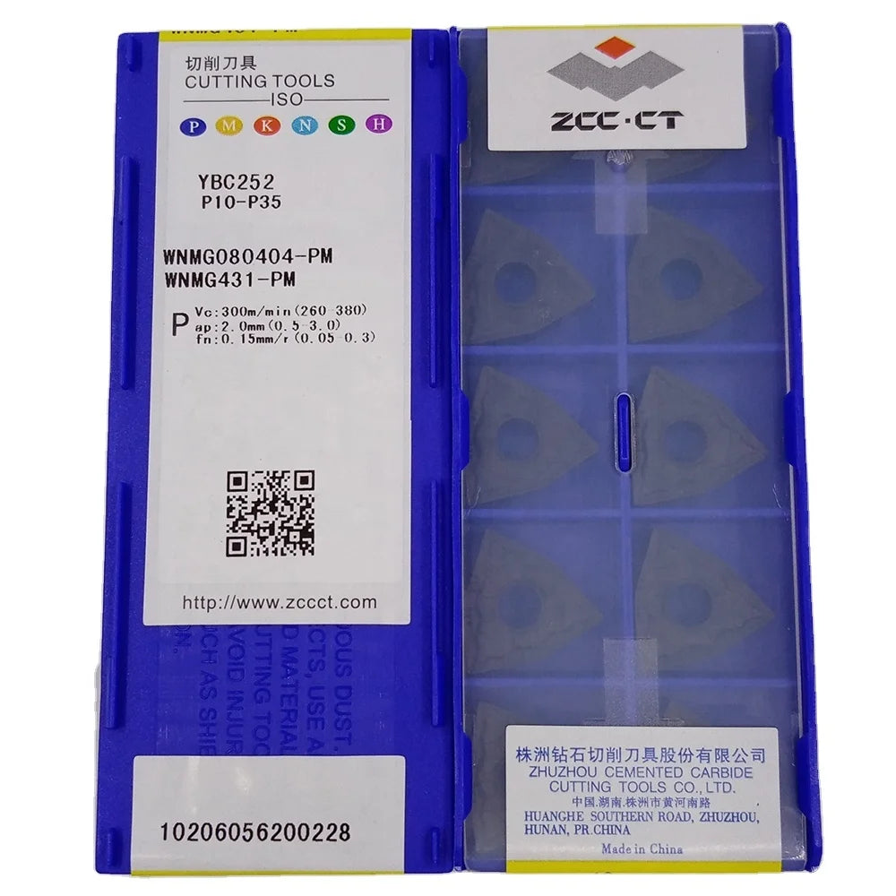 ZCC Turning Tool WNMG 080404 YBC251 YBC252 YBD102 YBC152 YBD152 WNMG080404-PM Carbide Inserts CNC Lathe Tools Machining  Metal