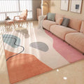 Modern Square Thick Low Pile Non-Slip Flannel Velvet Carpet Washable Indoor Home Decor Machine Made of Polyester Novelty Pattern