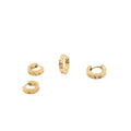 Women's Non-Tarnish Stainless Steel 18k Gold Plated Vintage Star Burst Carved Pattern Huggie Hoop Earrings-Gift Made China