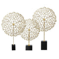 Hot Selling Light Luxury Metal Electroplating Snowflake Coral Interior Crafts Desktop Art Ornament