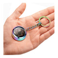 16mm Rainbow Zinc Alloy Mini D&D Dice Set with Keychain Polyhedral Dice for Dungeons & Dragons