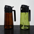 470ml Green Amber Clear Color Leak-Proof Dual-Purpose Glass Oil Pot   Oil Spray and Pour Bottle for Air Fryer Atomized