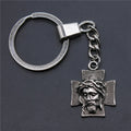 WYSIWYG 28x22mm Antique Silver Plated Zinc Alloy Jesus on the Cross Key Chain Souvenirs Gift P2-ABD-C12464