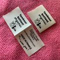 Loop Fold Washing Care Instruction Cotton Labeleco-friendly 100% Cotton Care Label for Jackets