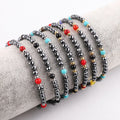 New Custom Design Natural Stone Hematite Beads Stainless Steel Bracelet for Women Men Jewelry JBS12393