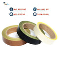 2- Linered Heat Resistant Anti Sticky PTFE Coated Fiberglass Glass Cloth Silicone Glue Self Adhesive Tape With Release Liner