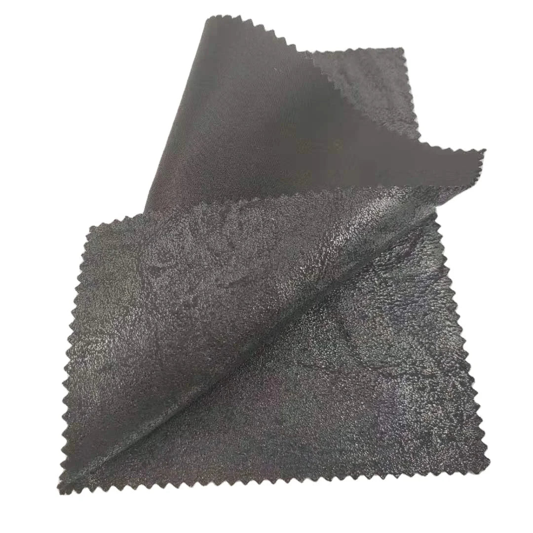100% Polyester Suede Cloth Tricot Knit Laceration Resistant Fabric for Shoes & Bags Bronzing Treatment for Girls