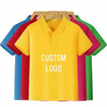 Custom Logo Party Favor Advertising Shirt Wholesale T-shirt Designed Brand Polo Shirt Solid Color Men's Regular-Fit Quick-Dry