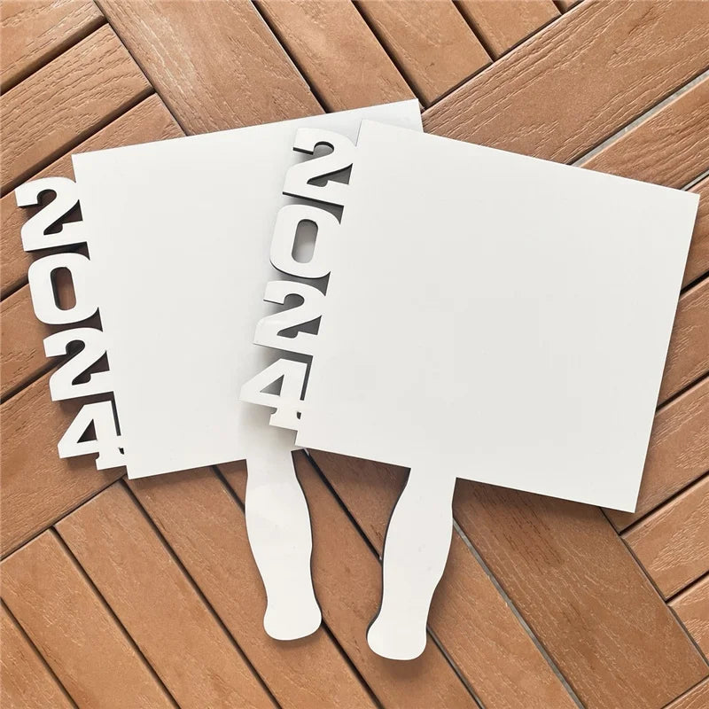 MDFSUB in Stock Big Size Sublimation 2024 Paddle Fan 2024 Grad Photo Frame Blank Sublimation 2024 Mdf Paddle Fans