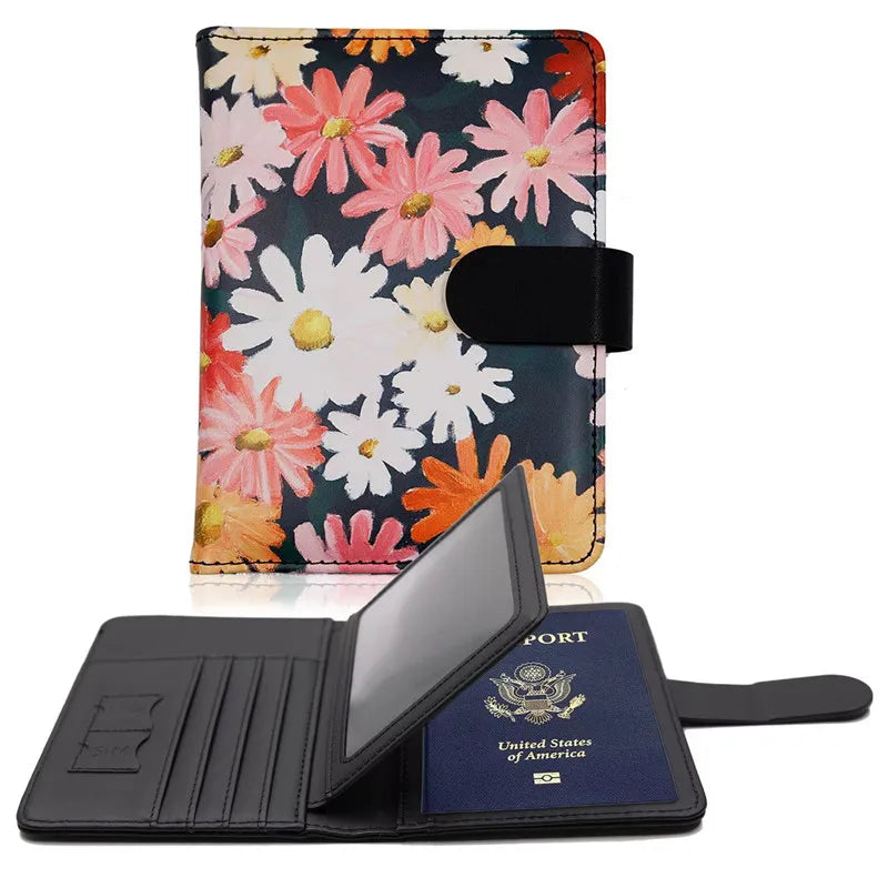 Custom Logo Credit Card Holder Passport Holder Wallet Passport Cover Travel Document Organizer