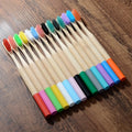 Bamboo Toothbrush Medium Bristles Biodegradable Plastic-Free Toothbrushes Cylindrical Low Carbon Eco Bamboo Handle Brush
