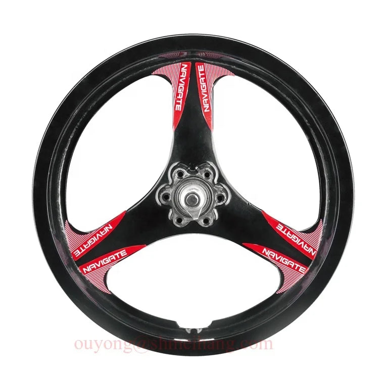 14 Inch Electric  Bike Rims 3Spoke  Magnesium Alloy  Rims for City Ebike Fit 250W  Lightest Metal Strongest Bicycle Rims