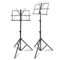 Factory Direct Wholesale Lightweight Collapsible Music Stand-Adjustable Foldable Iron+Plastic Black Home Stage Shows
