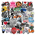 50Pcs Cool Fashion Motorcycle LOGO Waterproof Stickers for Car Motor Bike Helmet Decoration Label