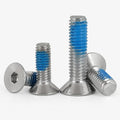 100pcs/bag Anti Loose Thread Locking Screws Allen Bolts M2 M3 M4 M5 M6 M8 M10 Hex Socket Flat Head Screw with Nylok Patch 304SS