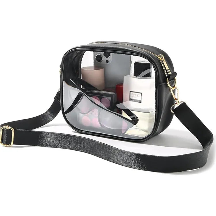 Clear Bag Stadium Approved Crossbody Transparent Bag for Concerts Sports Events Purses for Men Women