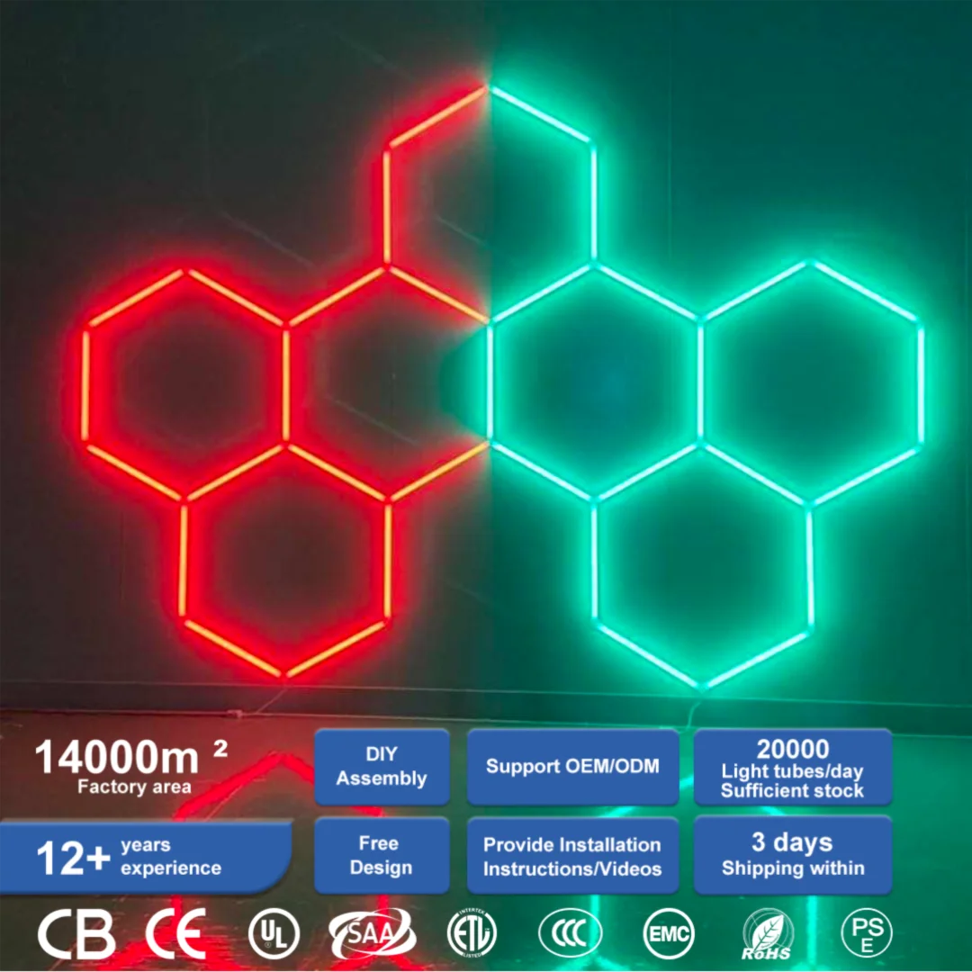 Waterproof Remote Control Nightclub Hexagon Lighting Custom Ceiling Rgb Light