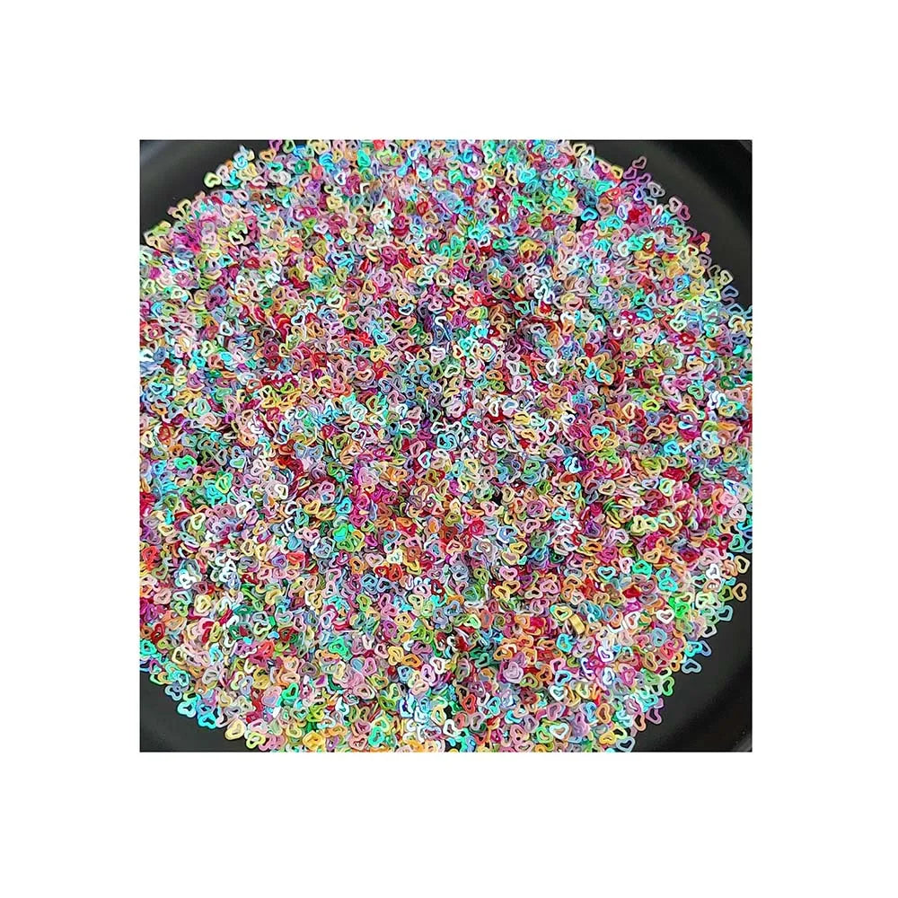 5mm Hollow Heart Loose Sequins for Nail Glitter Slime Paillettes DIY Crafts Decoration Tumbler Filling Glitter
