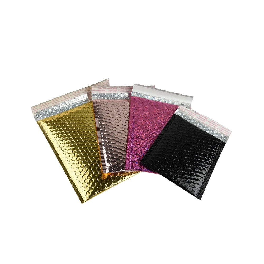 Holographic Metallic Bubble Shipping Envelop Aluminium Foil Bubble Mailers Poly Bubble Poly Padded Envelopes MegaBDM