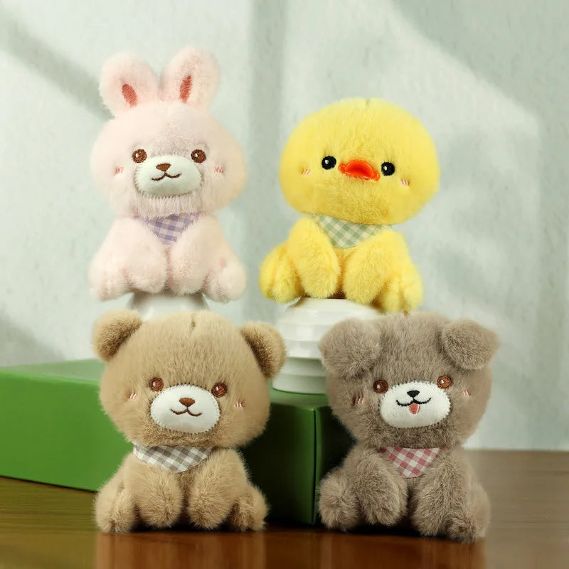 Plushies Peluches Cute Mini Stuffed Animals Plush Toys Teddy Bear Puppy Dog Duck Rabbit Bunny Keychains Claw Machine Plush Toys