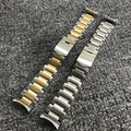 22mm Half Gold & Silver Solid Curved End 316L Steel Watch Band for Tudor Luxury Accessory