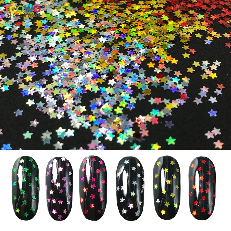 Wholesale Holographic Small Size Star Shape Nail Eye Glitter for Tumblers Crafts Makeup Festival DIY
