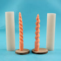 DIY  Homemade Twist Rod Candle Mould  Variety Types 3D Long Twisted Candlestick Mold Spiral Taper Silicone Candle Molds