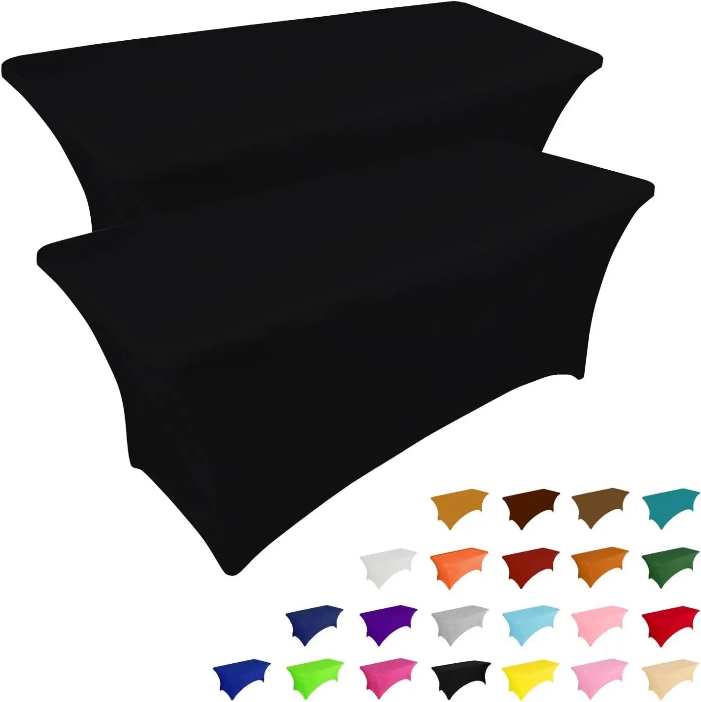 Customized Colors Stretch Spandex Waterproof Eco-Friendly Table Cover 4ft 6ft 8ft Universal Fitted Tablecloth Durable Party