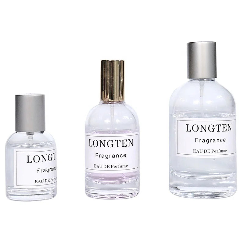 New Arrival Boston Round Glass Cosmetic Spray Bottle 30/50/100ml Fragrance Perfume Clear with Free Sample and Clear Box