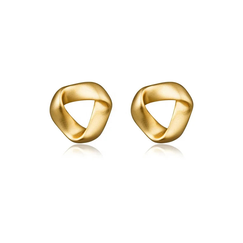 LOZRUNVE 925 Sterling Silver Elegant Minimalist Love Knot Stud Earring for Women