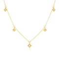 Hot Sale Trendy Geometric Link Chain Gold Plated 925 Sterling Silver Zircon Charms Pendant Necklace for Women Anniversary
