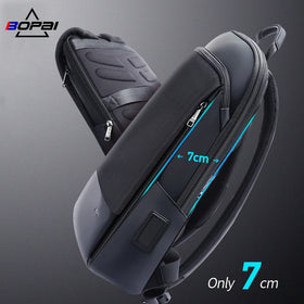 Bopai Unisex Business Lightweight Smart Usb Charging Rucksack 15 Commute College Bag Thin Anti Theft Men Slim Laptop Backpack