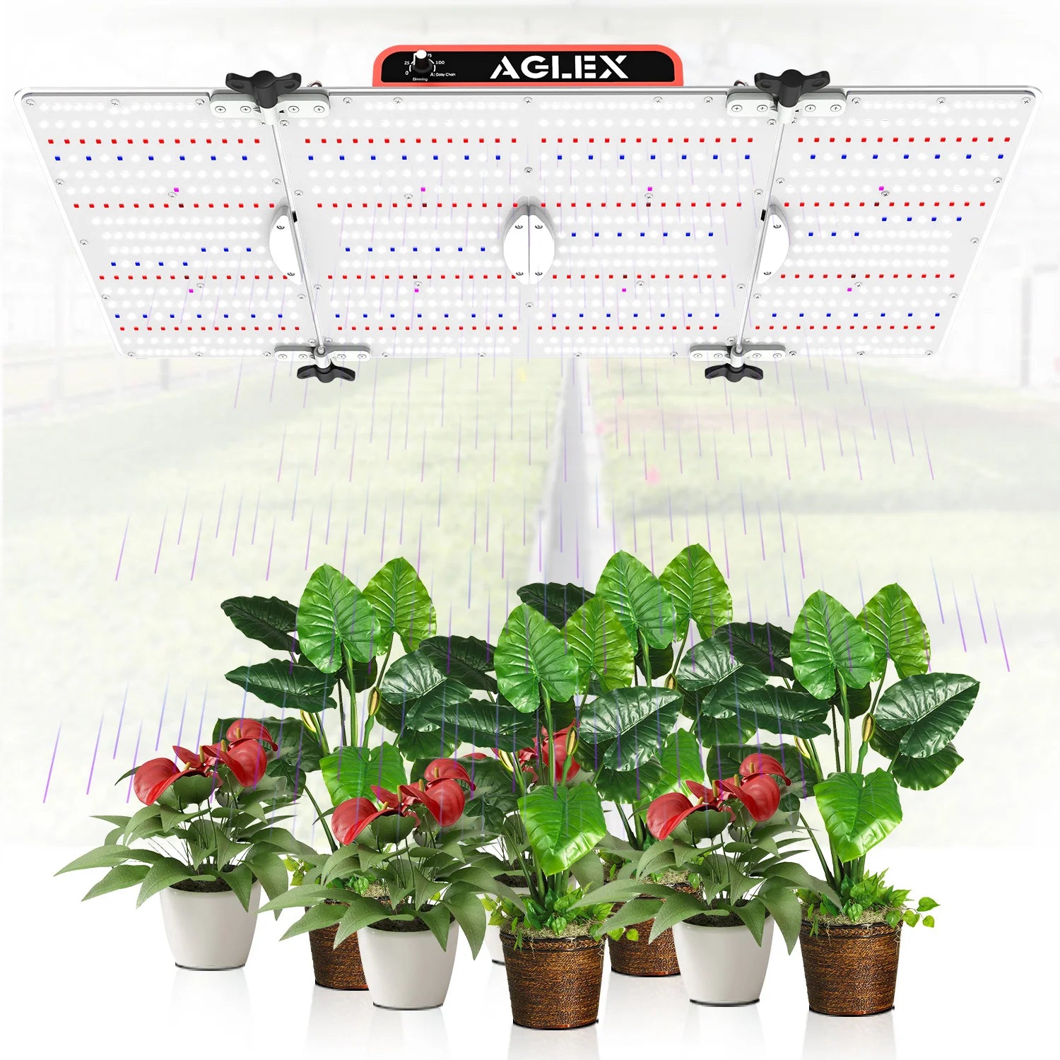 AGLEX Quantum Style 400w Grow Light Hydroponics System Greenhouse Growing LED Grow Light for Indoor Veg and Bloom