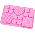 China Factory 3D Heart Flower Waffle Silicon Cake Molds Mixed Designs for Baking Pastry Mold for Tool Use