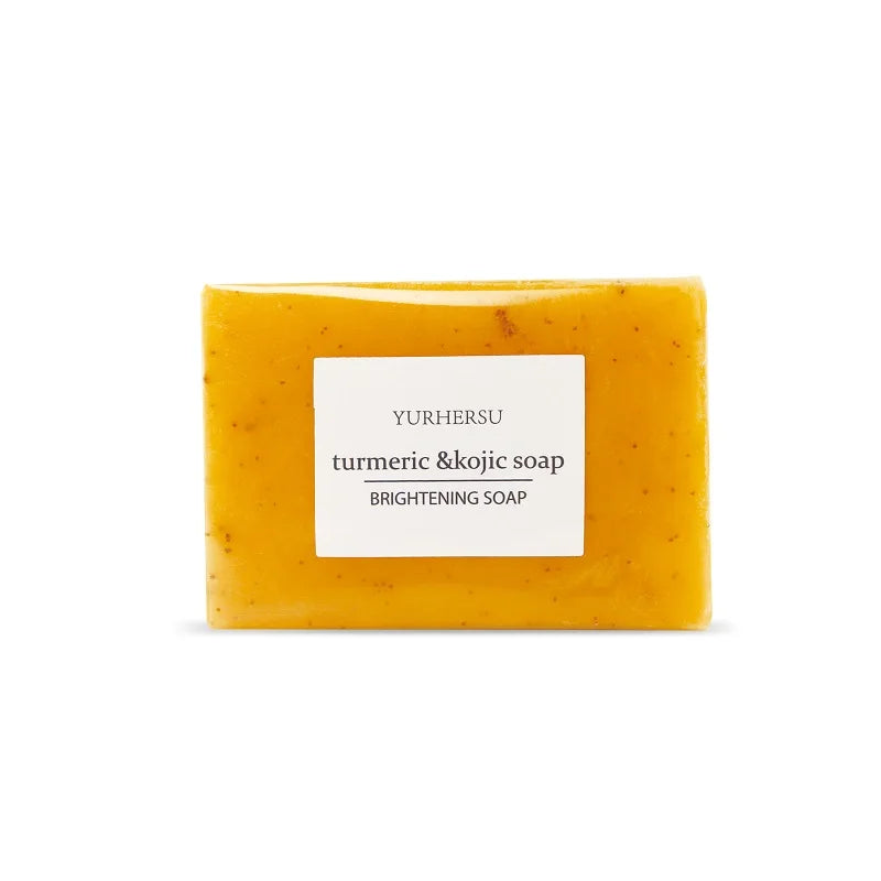 OEM Customized Turmeric Kojic Acid Glow Soap With Vitamin C Whitening Smooth Skin Deep Cleansing Handmade Soap