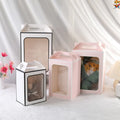Valentine's Day Transparent Gift Box Flower Packing Gift Paper Box for Fluid Bear Packaging Gift Box Wholesale