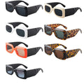 New Retro Style Small Frame Wide Edge Sun Glasses Men Women Trend Hip Hop Thick Sunglass Rectangle Wide Temple