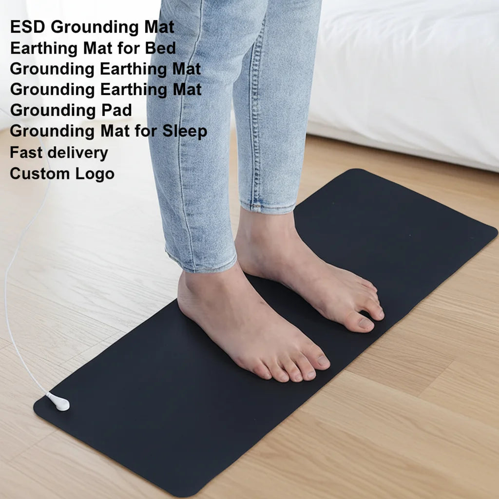 PVC Leather Surface Bed Protector Anti Radiation Conductive Blanket EMF Shield Healing Recovery Grounding Pad