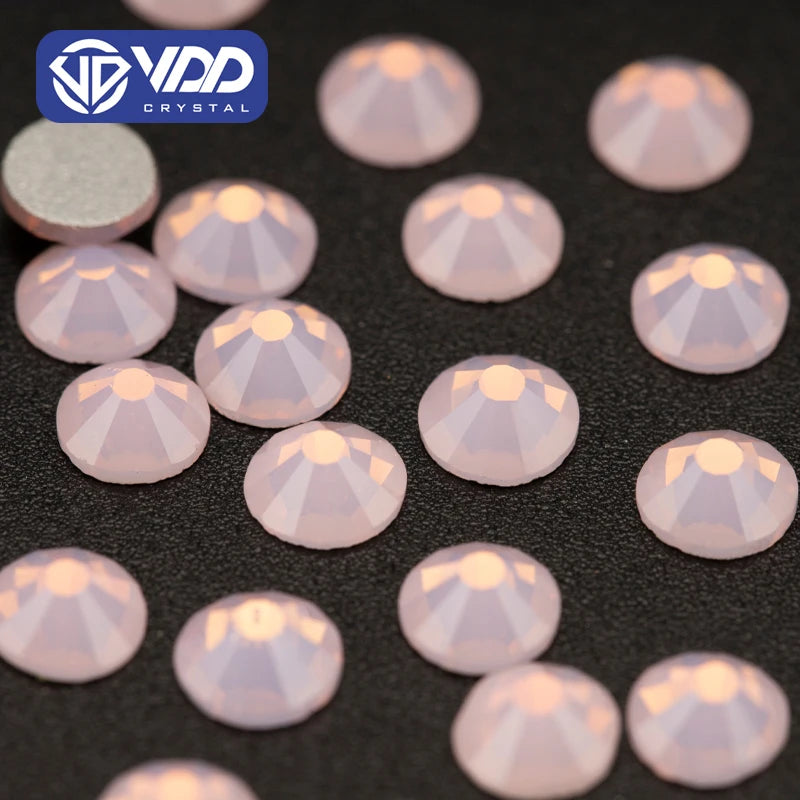 VDD 047 Rose Opal SS3-SS30 Non-Hotfix Glass Rhinestones Crystal Flatback Stones Strass for DIY Nail Art Decorations
