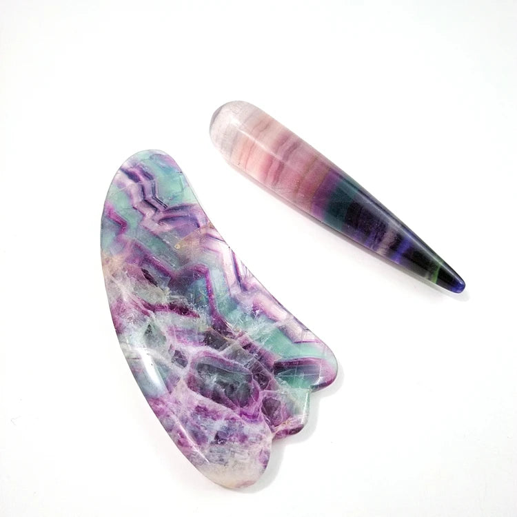 Diy Butterfly Style Gua Sha Jade Fluorite Plate Gua Sha-tool