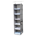 All Star Wardrobe Organiser Hanging 6-Shelf Garment Clothing Fabric Hanging Storage with Side Mesh Pockets
