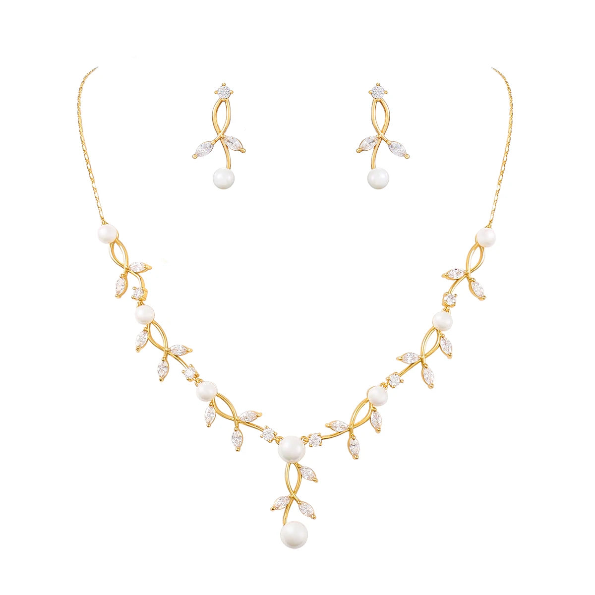 Weiman Elegant Crystal Rhinestone Vine Wedding Jewelry Set for Bride or Bridesmaid for Parties and Engagements