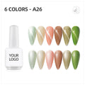 JTING Hot Sale Various Styles Transparent UV 6colors Nail Gel Polish Set Bottle 15ml Gel Custom Private Label logo