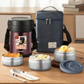 Hot Sale Double Wall Stainless Steel Thermo Lunch Box Eco-Friendly Vacuum Three Container for Back to School