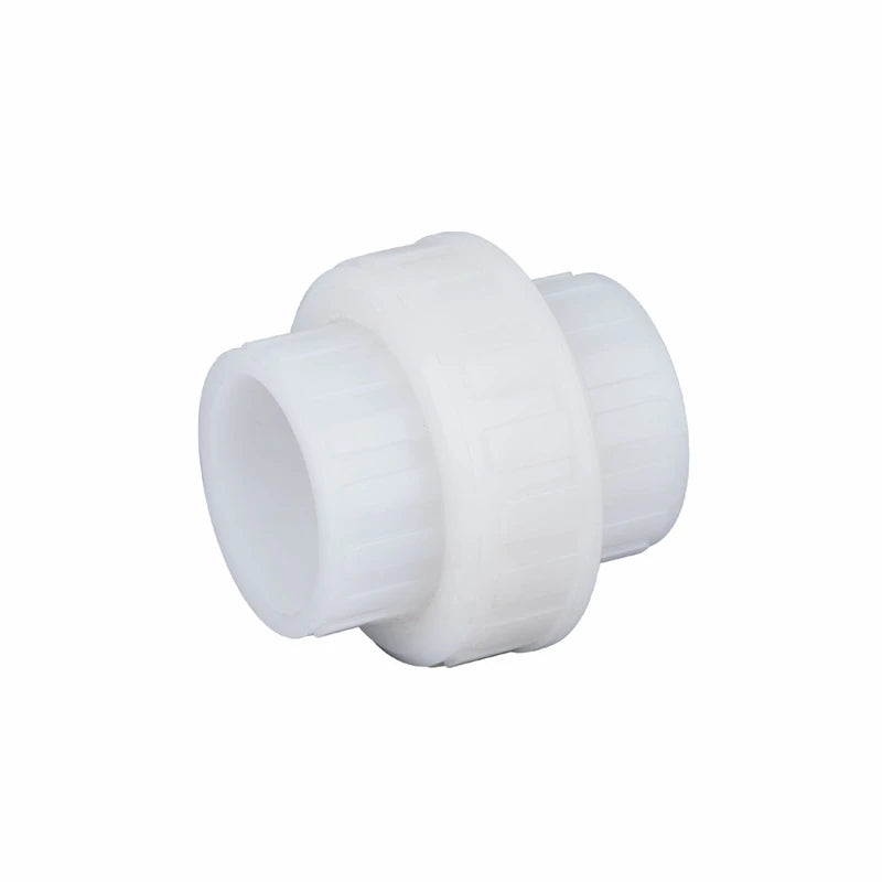 China Hot Sales Pvdf Pipes and Fittings 1/2 to 4 Inch Plastic Pvdf Union Pipe Fittings