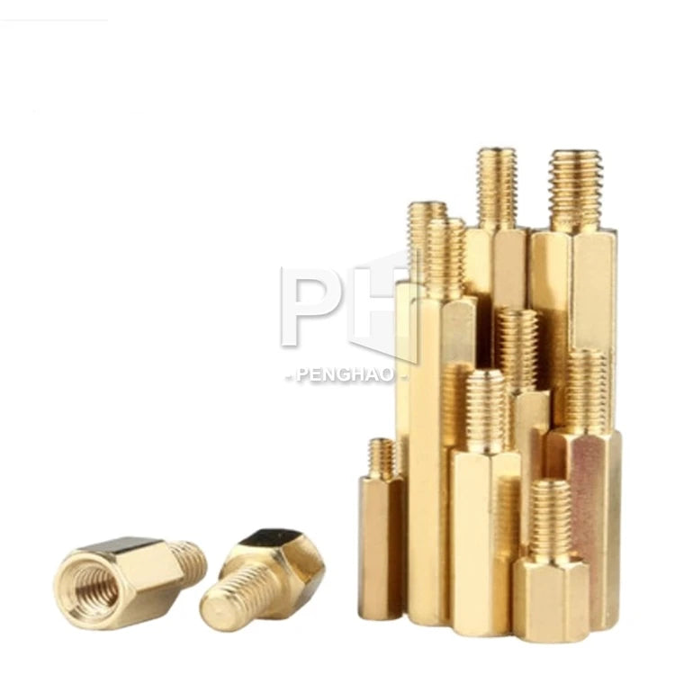 Brass Standoff M2 M2.5 M3 M4 M5 M6 Male Female  Brass Standoff Spacer  Hexagonal Stud Spacer